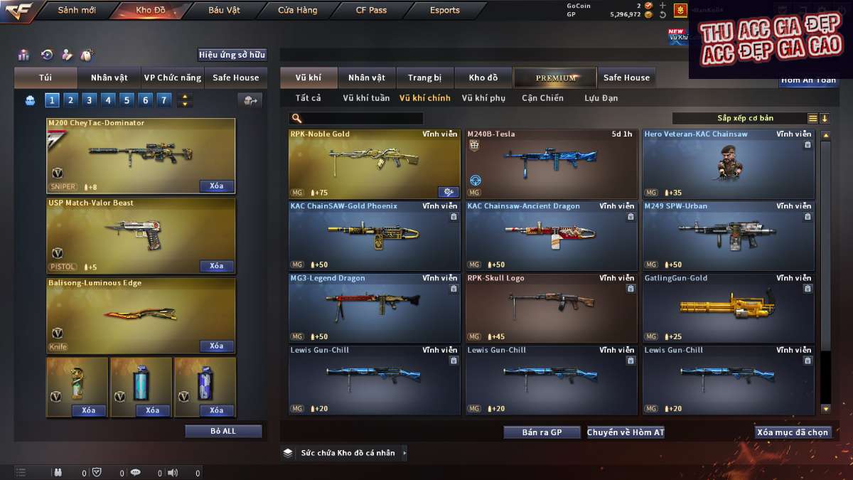 shop acc cf uy tin gia re